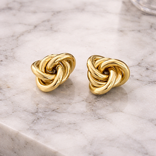 Hailey Knot Earrings - 18K Gold