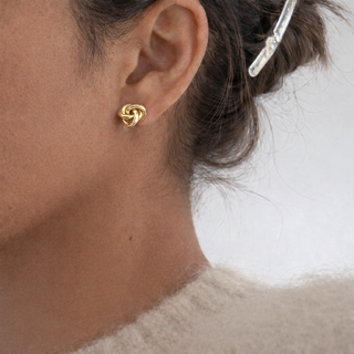 Hailey Knot Earrings - 18K Gold