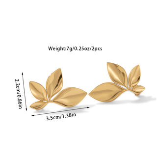 Selena Magnolia Earrings - 18K Gold