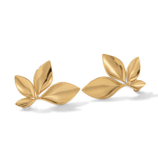 Selena Magnolia Earrings - 18K Gold